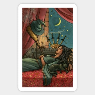 Everyday Witch Tarot - Four of Swords Sticker